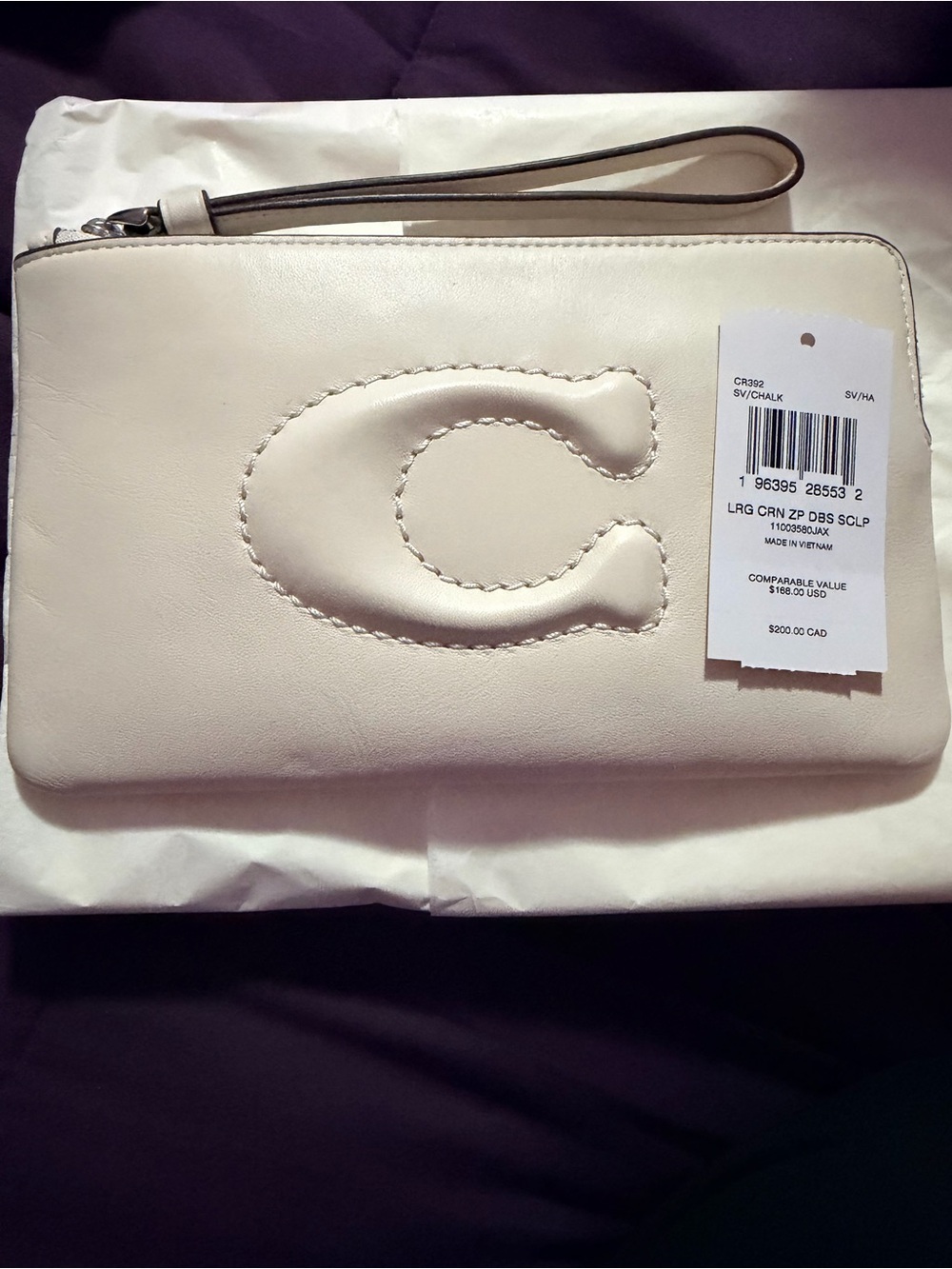 Coach Large Corner Zip Wristlet
